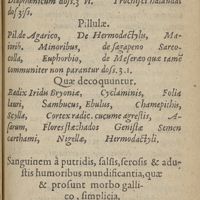 0017 - sn - Sanguinem à putridis, salsis, serosis & adustis humoribus mundificantia, quae & prosunt morbo gallico, simplicia. Radices