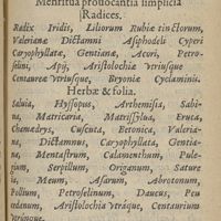 0021 - sn - Menstrua prouocatia simplicia. Radices. Herbae & folia. Fructus