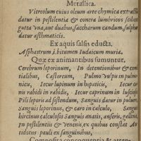 0032 - sn - Metallica. Ex aquis salsis educta. Quae ex animantibus sumuntur. Composita consequentia & attenuantia
