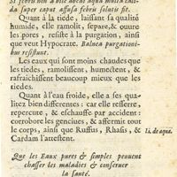 0033 - Page 17 - Que les eaux pures & simples peuuent chasser les maladies & conseruer la santé. Chapitre III
