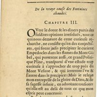 0176 - Page 160 - De la vraye cause des fontaines chaudes. Chapitre III