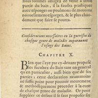 0312 - Page 296 - Considerations necessaires en la guerison de chasque genre de maladie auparauant l'usage des bains. Chapitre X