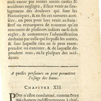 0323 - Page 307 - A quelles personnes on peut permettre l'usage des bains. Chapitre XII