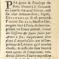 0025 - Page sans numérotation - Extrait du Priuilege du Roy