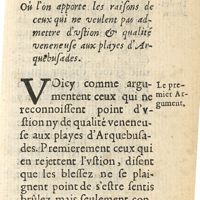 0037 - Page 11 - Chapitre III. Où l'on apporte les raisons de ceux qui ne veulent pas admettre d'ustion & qualité veneneuse aux playes d'arquebusades