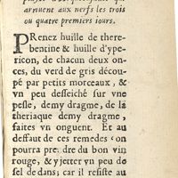 0433 - Page 409 - Remede dont on se seruira aux playes d'arquebusades qui arriuent aux nerfs les trois ou quatre premiers iours