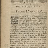 0096 - Page 96 - Obseruation XXXVI. Une loupe à la main extirpée