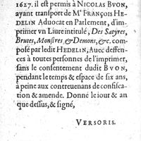 0016 - Page sans numérotation - Extraict du Priuilege du Roy