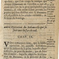 0039 - Page 21 - Autre operation du bubonocele qui se fait auec le fer chaud. Chap. IX