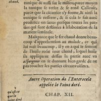 0050 - Page 32 - Autre operation de l'enterocele appellée le point doré. Chap. XII