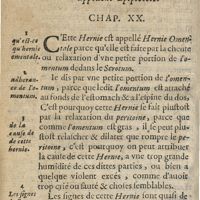 0066 - Page 48 - De la curation de l'hernie omentale, que les Grecs appellent epiplocele. Chap. XX