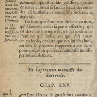 0078 - Page 60 - De l'operation manuelle du sarcocele. Chap. XXV