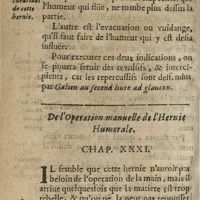 0090 - Page 72 - De l'operation manuelle de l'hernie humorale. Chap. XXXI