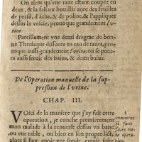 0105 - Page 87 - De l'operation manuelle de la suppression de l'urine. Chap. III