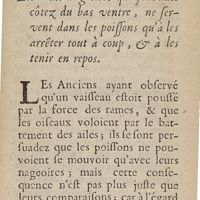 0425 - Page 399 - Chapitre XXXIV. Les deux nageoires qui sont aux côtez du bas ventre, ne servent dans les poissons qu'à les arrêter tout à coup, & à les tenir en repos