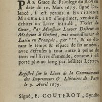 0018 - Page sans numérotation - Extrait du Privilege du Roy