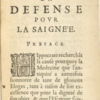 0017 - Page 1 - La defense pour la saignée. Preface