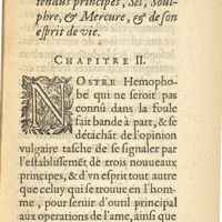 0043 - Page 27 - De la refutation des trois pretendus principes, sel, soulphre, & mercure, & de son esprit de vie. Chapitre II
