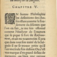 0081 - Page 65 - De la definition, & indication ou motif de la saignée. Chapitre V