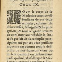 0149 - Page 133 - Des aduantages que la saignée a par dessus la purgation. Chapitre IX