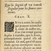 0161 - Page 145 - Que la saignée est un remede singulier pour les fieures continues. Chapitre X