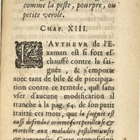 0185 - Page 169 - S'il faut saigner aux maladies contagieuses & malignes, comme la peste, pourpre, ou petite verole. Chap. XIII