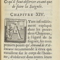 0191 - Page 161 - Ce qu'il faut observer avant que de faire la saignée. Chapitre XIV