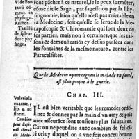 0276 - Page 148 - Que le Medecin ayant cogneu le malade en santé, est plus propre à le guerir. Chap. III