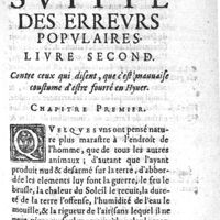 0351 - Page 223 - Suitte des Erreurs populaires. Livre second. Contre ceux qui disent, que c'est mauuaise coustume d'estre fourré en hyuer. Chapitre premier