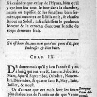0425 - Page 297 - S'il est bien dit, aux mois qui n'ont point R, peu embrasser & bien boire. Chap. IX