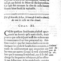 0437 - Page 309 - S'il est bien dit, les bas, le haut, & le milieu chaud, de tout le reste ne t'en chaud. Chap. XI