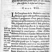 0562 - Page 434 - Quel doit estre plus grand repas, & des viandes plus difficile, le disner ou le soupper. Cap. VIII