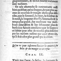 0570 - Page 442 - Qu'on ne peut iustement l'imiter la quantité du boire & du manger en un repas. Chap. IX