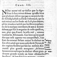 0605 - Page 463 - S'il sert de faire meilleure digestion de manger debout, & la teste nuë, comme font les Allemands. Chap. III