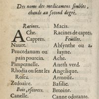 0086 - Page 26 - Chapitre IX. Des noms des medicamens simples, chauds au second degré