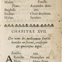 0097 - Page 37 - Chapitre XVII. Des noms des medicamens simples humides au second, troisiesme & quatriesme degré