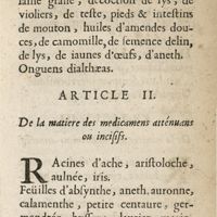 0107 - Page 47 - Article II. De la matiere des medicamens atténuans ou incisifs