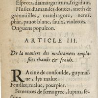 0136 - Page 76 - Article III. De la maniere des medicamens emplastics chauds & froids