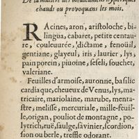 0172 - Page 112 - Article XX. De la matiere des medicamens hysteriques chauds ou provoquans les mois