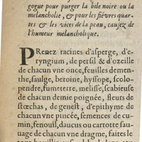 0300 - Page 240 - Article VI. De la maniere de faire medecine melanagogue pour purger la bile noire ou la melancholie, & pour les fièvres quartes & les vices de la peau, causez de l'humeur melancholique