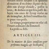 0318 - Page 258 - Article III. De la maniere de faire emulsions pour personnes maigres & hectiques