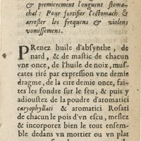 0433 - Page 373 - Article I. De la maniere de faire onguens chauds, & premierement l'onguent stomachal: pour fortifier l'ectomach & arrester les frequens & violens vomissemens