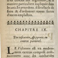 0468 - Page 408 - Chapitre IX. Du vesicatoire, & pyrotic ou cautere potentiel