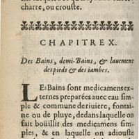0480 - Page 420 - Chapitre X. Des bains, demi-bains, & lauement des pieds & des iambes