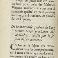 0090 - Page 68 - De la mauvaise qualité du sang comme cause prochaine des maladies, causée par le sejour des excremens