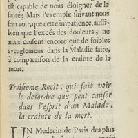 0147 - Page 125 - Troisieme Récit, qui fait voir le desordre que peut causer dans l'esprit d'un malade, la crainte de la mort