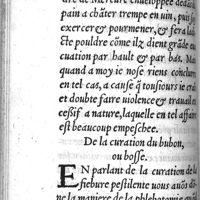 0096 - Page sans numérotation - De la curation du bubon, ou bosse