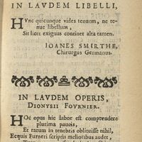 0025 - Page sans numérotation - In laudem libelli / In laudem operis, Dionysii Fournier