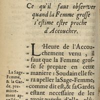 0096 - Page 66 - Chap. Adminiculatif III. Ce qu'il faut observer quand la femme grosse s'estime estre proche d'accoucher