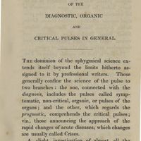 0009 - Page 1 - Of the diagnostic, organic and critical pulses in general